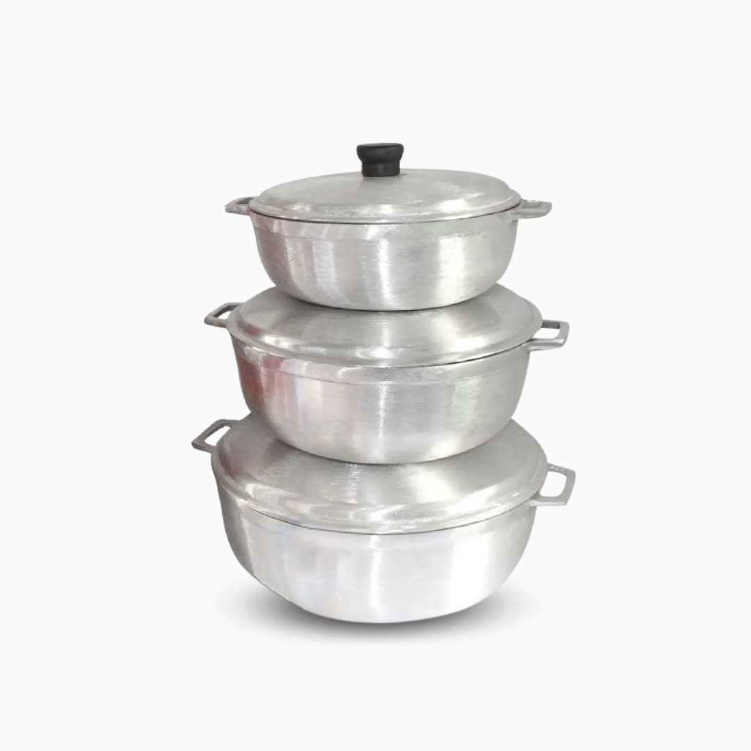 JUEGO DE CALDEROS X 3 UNIDADES (19 cm - 24 cm - 30 cm)