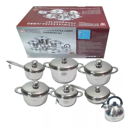 Juego De Ollas PREMIUM Swisshome® 13 Piezas con Envío Gratis