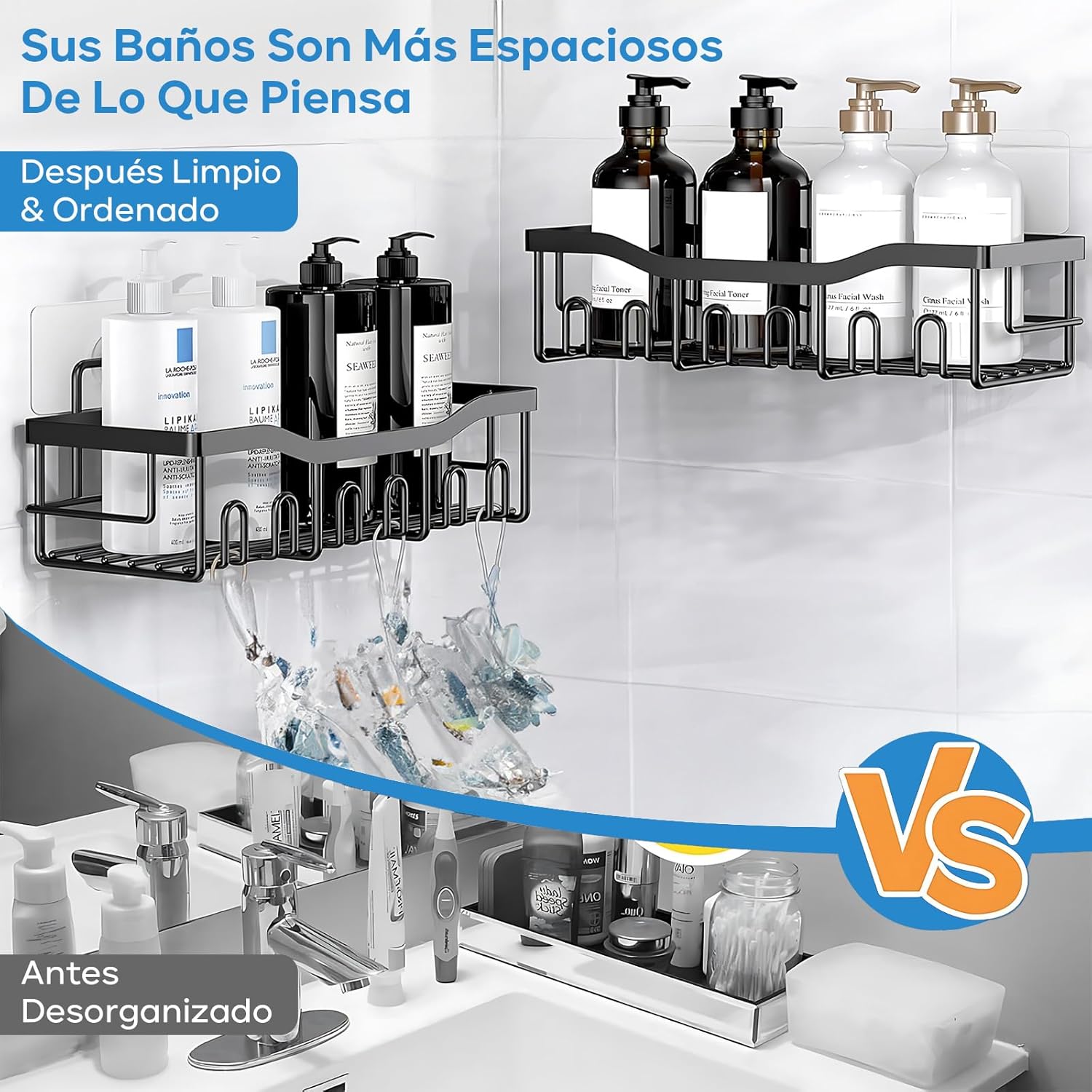 Estante y Organizador de Ducha 5 Piezas
