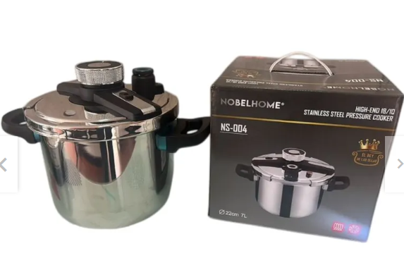 Olla Express A Presión 7 Litros Nobel Home Acero Quirúrgico