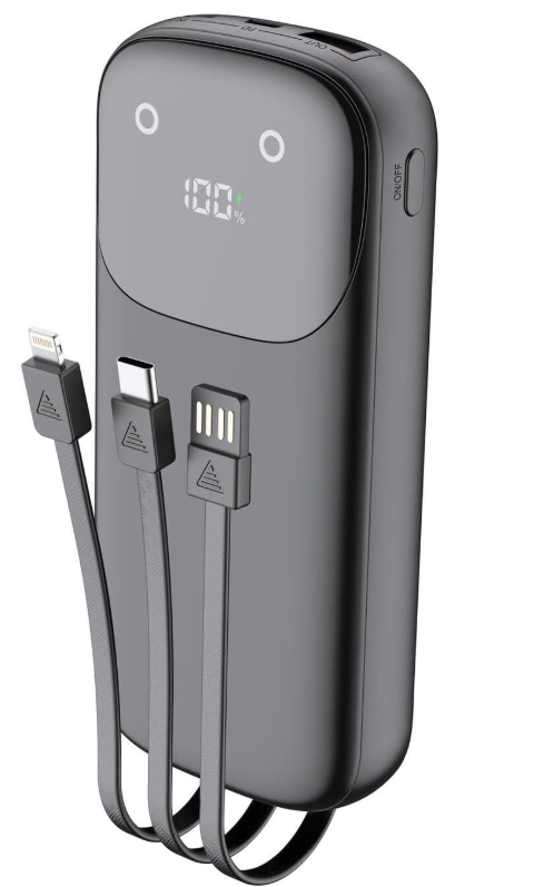 Carga Rápida Batería Portátil 3 Cables