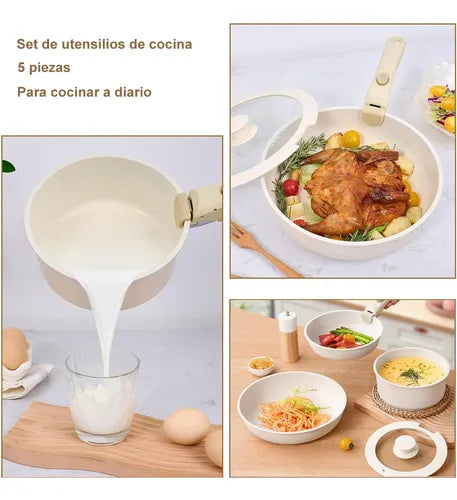 Set Ollas PREMIUM Con Mango Desmontable Donnor