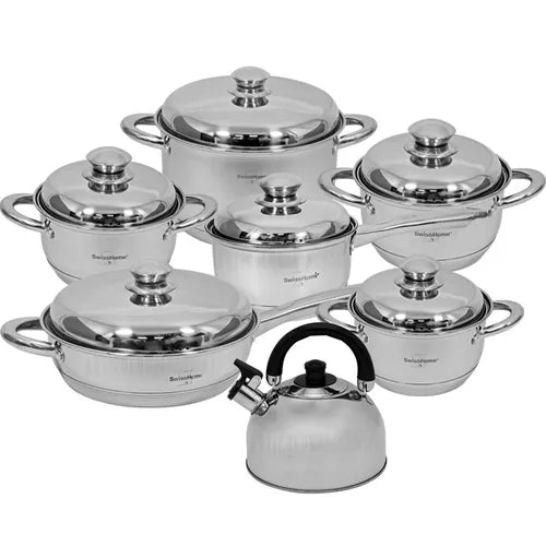 Juego De Ollas PREMIUM Swisshome® 13 Piezas con Envío Gratis